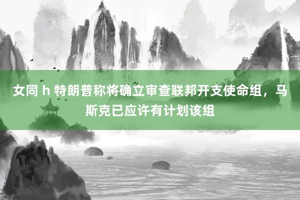 女同 h 特朗普称将确立审查联邦开支使命组，马斯克已应许有计划该组