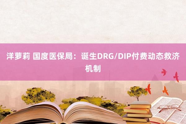 洋萝莉 国度医保局：诞生DRG/DIP付费动态救济机制