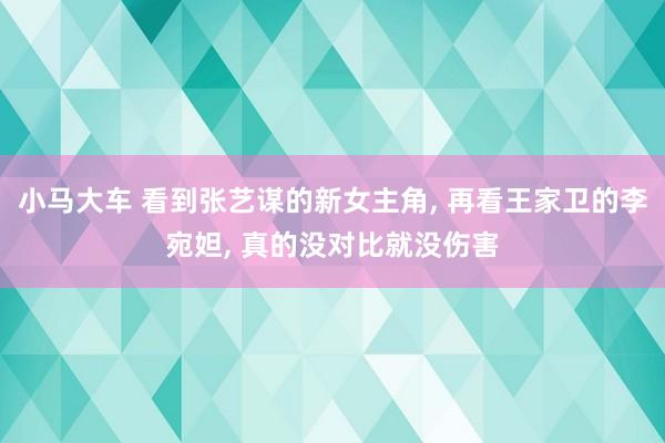 小马大车 看到张艺谋的新女主角, 再看王家卫的李宛妲, 真的没对比就没伤害