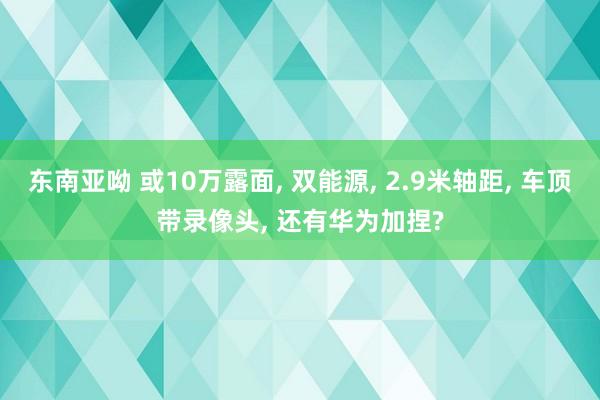 东南亚呦 或10万露面, 双能源, 2.9米轴距, 车顶带录像头, 还有华为加捏?