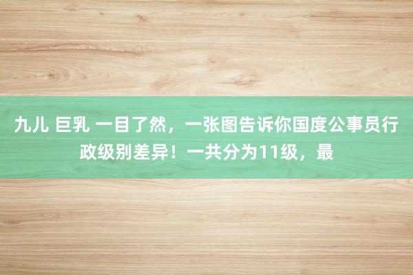 九儿 巨乳 一目了然，一张图告诉你国度公事员行政级别差异！一共分为11级，最