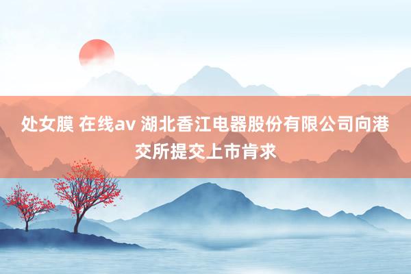 处女膜 在线av 湖北香江电器股份有限公司向港交所提交上市肯求