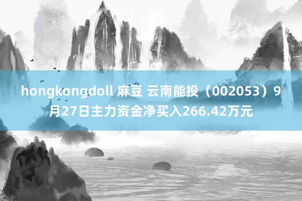 hongkongdoll 麻豆 云南能投（002053）9月27日主力资金净买入266.42万元