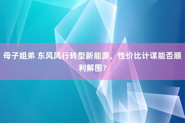 母子姐弟 东风风行转型新能源，性价比计谋能否顺利解围？