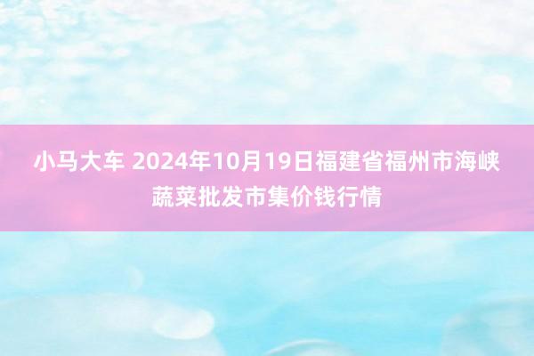 小马大车 2024年10月19日福建省福州市海峡蔬菜批发市集价钱行情