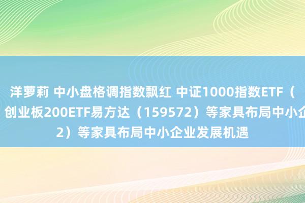 洋萝莉 中小盘格调指数飘红 中证1000指数ETF（159633）、创业板200ETF易方达（159572）等家具布局中小企业发展机遇