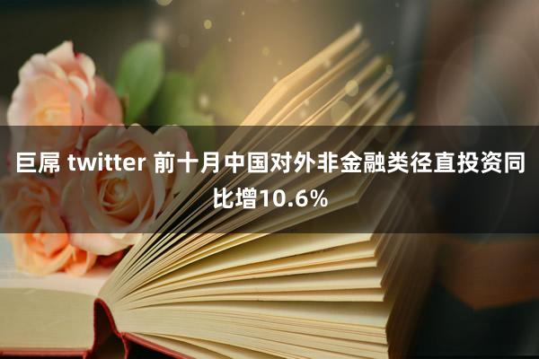 巨屌 twitter 前十月中国对外非金融类径直投资同比增10.6%