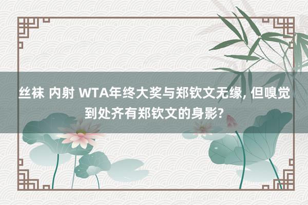 丝袜 内射 WTA年终大奖与郑钦文无缘， 但嗅觉到处齐有郑钦文的身影?