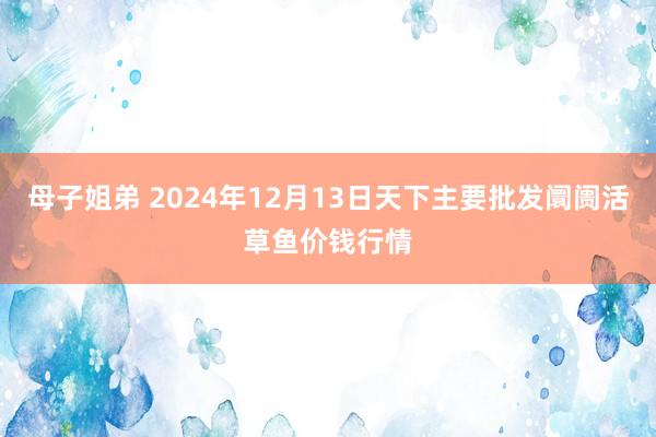 母子姐弟 2024年12月13日天下主要批发阛阓活草鱼价钱行情