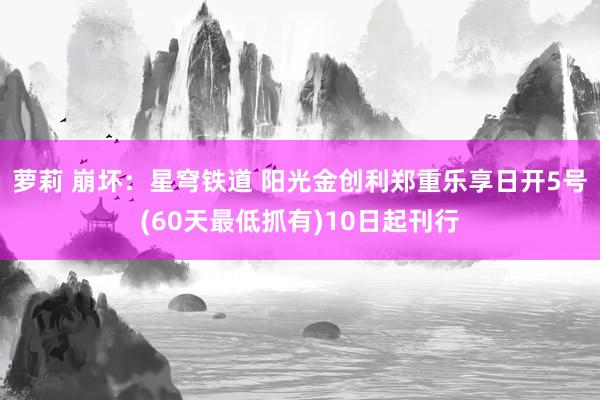 萝莉 崩坏：星穹铁道 阳光金创利郑重乐享日开5号(60天最低抓有)10日起刊行